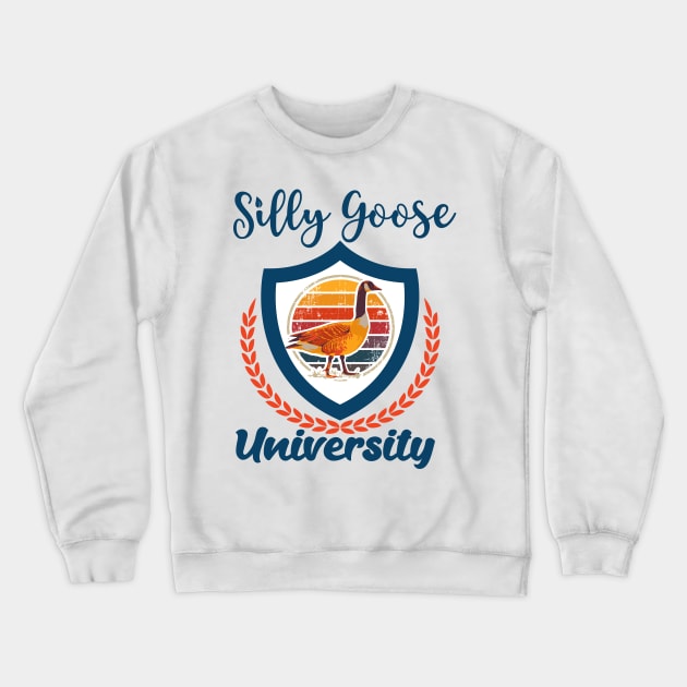 SILLY GOOSE UNIVERSITY TREND POPULAR RETRO MEME Crewneck Sweatshirt by HomeCoquette